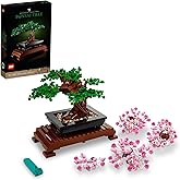 LEGO Icons Bonsai Tree Building Set, Features Cherry Blossom Flowers, DIY Plant Model for Adults, Creative Gift for Home Déco