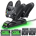 OIVO XSX Controller Charger Station with 2 Packs 3360mWh Rechargeable Battery for Xbox Series X/S/One/Elite/Core Controller, 