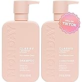 MONDAY HAIRCARE Clarify Shampoo and Conditioner Set 12oz for Oily Hair, Made with Grapefruit Extract, Coconut Oil, Shea Butte