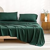 Andency Queen Sheets Set, 100% Viscose Derived from Bamboo, Cooling Bed Sheets Queen Size, Deep Pocket Up to 16", Silky Soft 