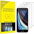 JETech Screen Protector for iPhone SE 3/2 (2022/2020 Edition), 4.7-Inch, Tempered Glass Film, 3-Pack