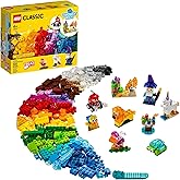 LEGO Classic Creative Transparent Bricks Building Set 11013 for Girls and Boys, STEM Toy and Preschool Hands-On Learning Toy,