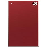 Seagate 2TB Backup Plus Slim USB 3.0 Portable 2.5 Inch External Hard Drive for PC and Mac (Red)