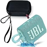 JBL GO 3 Waterproof Ultra Portable Bluetooth Speaker Bundle with Megen Hardshell Case (Teal)