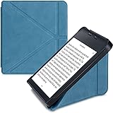 kwmobile Origami Case Compatible with Kobo Libra 2 Case - Slim PU Leather Cover with Stand - Petrol