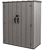 Lifetime Vertical Storage Shed remise I Casita Lifetime Outdoor Storage Storage Box Storage Box Deck Box in place