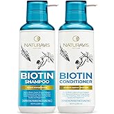 Biotin Shampoo and Conditioner Set with Castor Oil - Sulfate Free Formula to Boost Volume for Thinning Hair - Thickening Ingr