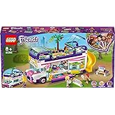 LEGO 41395 Friends Friendship Bus Toy with Swimming Pool and Slide, Summer Holiday Playsets for 8+ Year Old