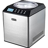Whynter ICM-201SB Upright Automatic Ice Cream Maker with Built-in Compressor, no pre-freezing, LCD Digital Display, 2.1 Quart