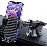Qifutan Phone Holders for Your Car with Newest Military-Grade Suction Phone Stand for Car [Super Stable] Automobile Car Mount