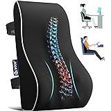 Lumbar Support Pillow for Office Chair Back Support Pillow for Car, Computer, Gaming Chair, Recliner Memory Foam Back Cushion
