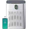 MORENTO Smart Air Purifier for home Large Rooms up to 1076 ft², Wi-Fi and Alexa compatible, PM2.5 Air Quality Display, Auto M