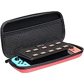Amazon Basics Carrying Case for Nintendo Switch and Accessories - 10 x 2 x 5 Inches, Red