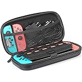 Amazon Basics Carrying Case for Nintendo Switch Console and Accessories - 10 x 2 x 5 Inches, Black