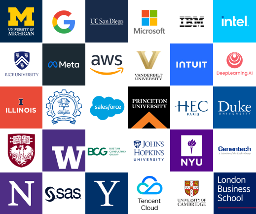 Thirty logos from well known companies & universities 