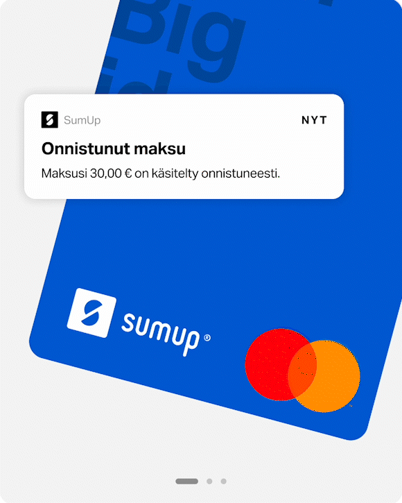 Maksaminen SumUp-prepaid-kortilla