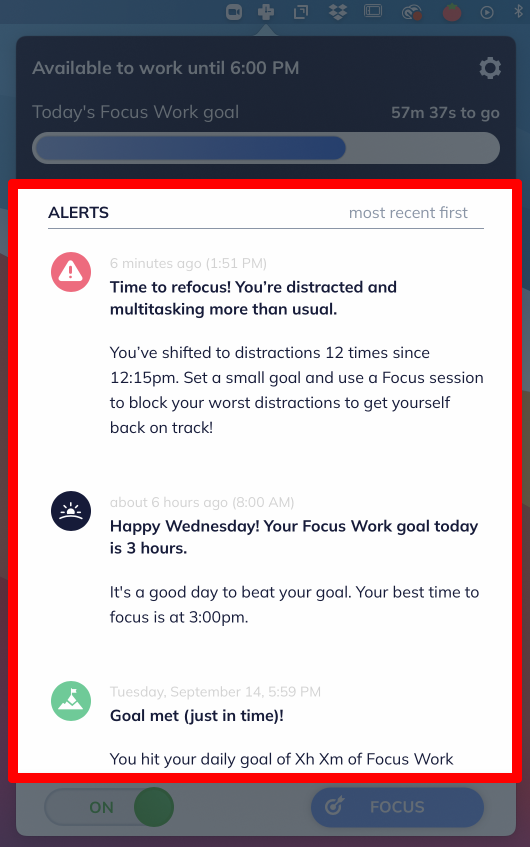 The interface for RescueTime, our pick for the best time tracking app for reducing distractions