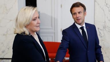 Marine Le Pen et Emmanuel Macron le 21 juin 2022 à l'Assemblée nationale 