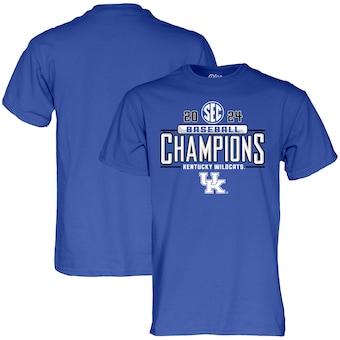 Unisex Blue 84 Royal Kentucky Wildcats 2024 SEC East Baseball Regular Season Champions Locker Room T-Shirt