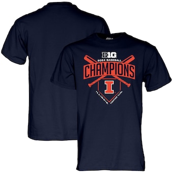 Unisex Blue 84 Navy Illinois Fighting Illini 2024 Big Ten Baseball Regular Season Champions T-Shirt