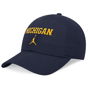 Unisex Jordan Brand Navy Michigan Wolverines 2024 Sideline Tri-Glide Adjustable Hat