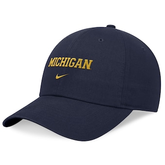 Unisex Nike Navy Michigan Wolverines 2024 Sideline Club Adjustable Hat