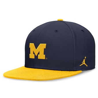 Men's Jordan Brand Navy/Yellow Michigan Wolverines Team Logo Performance Fitted Hat