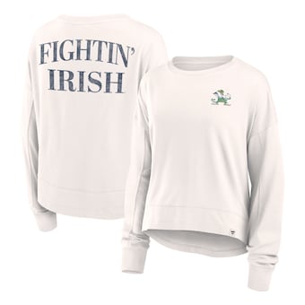 Women's Fanatics White Notre Dame Fighting Irish Kickoff Full Back Long Sleeve T-Shirt