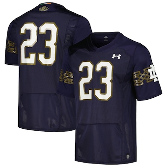 Men's Under Armour  Navy Notre Dame Fighting Irish 2023 Aer Lingus College Football Classic Replica Jersey