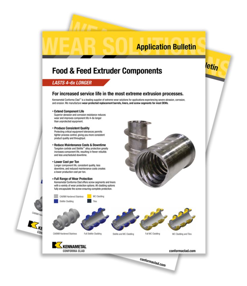 Application Bulletin: Food & Feed Extruder Components Cover