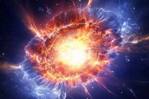 A view of a supernova explosion with its bright light and shockwave visible; Shutterstock ID 2298465659; purchase_order: -; job: -; client: -; other: -