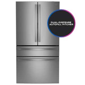 Profile 28.7 cu. ft. 4-Door French Door Refrigerator in Stainless Steel with Dual-Dispense Autofill Pitcher