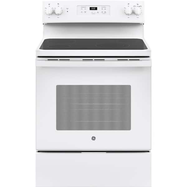 GE 30 in. 5.3 cu. ft. Freestanding Electric Range in White