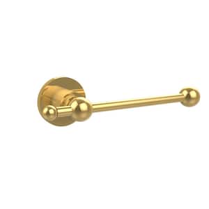 Astor Place Collection European Style Single Post Toilet Paper Holder in Unlacquered Brass