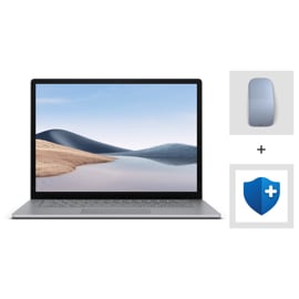 Surface bundle including Surface Laptop 4, Microsoft Complete, and Arc Mouse.