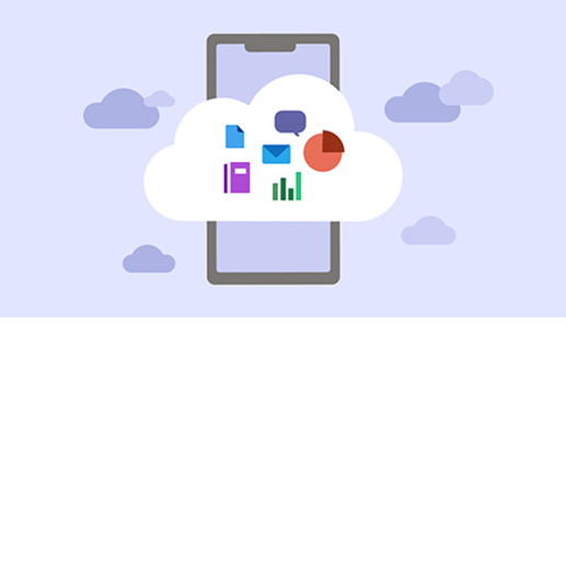 Hình minh họa điện thoại di động với đám mây và ứng dụng trong đám mây