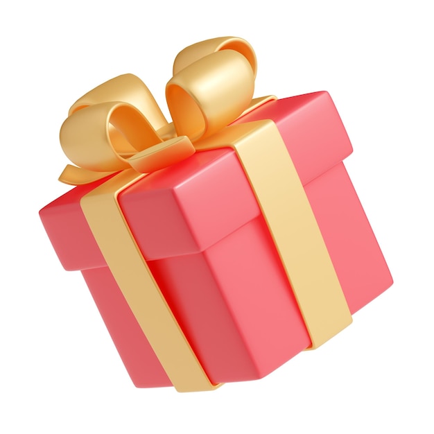 Photo gratuite boîte-cadeau de rendu 3d avec paquet cadeau de ruban