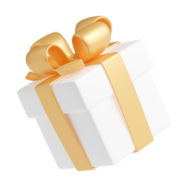 Photo gratuite boîte-cadeau de rendu 3d avec paquet cadeau de ruban