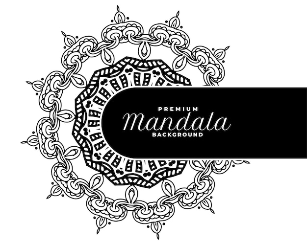 Vecteur gratuit conception de fond blanc de motif de mandala circulaire de style ethnique