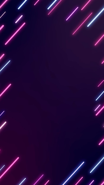 Vecteur gratuit cadre abstrait néon sur un vecteur de fond d'écran de téléphone violet foncé