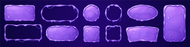 Cadre De Plaque De Nom De Slime Violet Avatar De Jeu