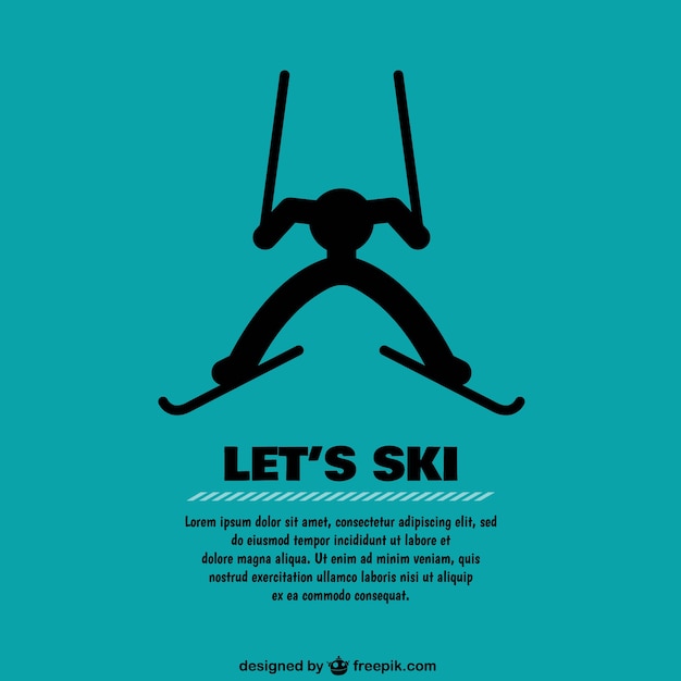 Vecteur gratuit le modèle de ski let