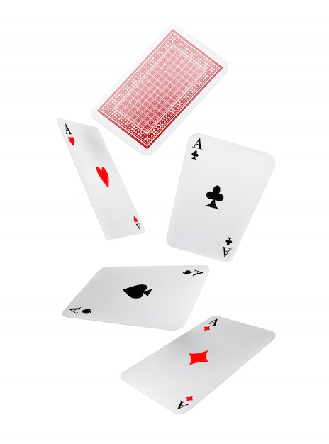 Vecteur gratuit tomber des cartes à jouer. loisir, jeu, jeu. concept de chance.
