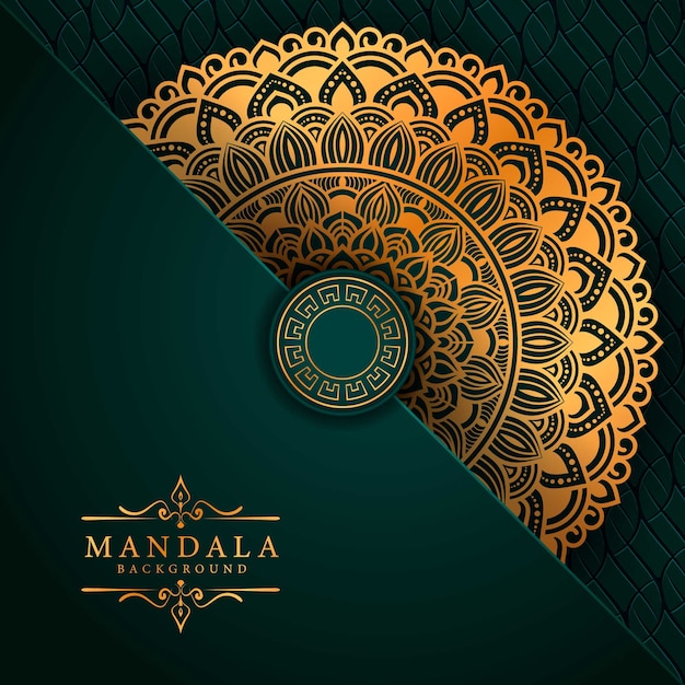 Vecteur art de mandala de luxe avec fond de style oriental islamique arabe