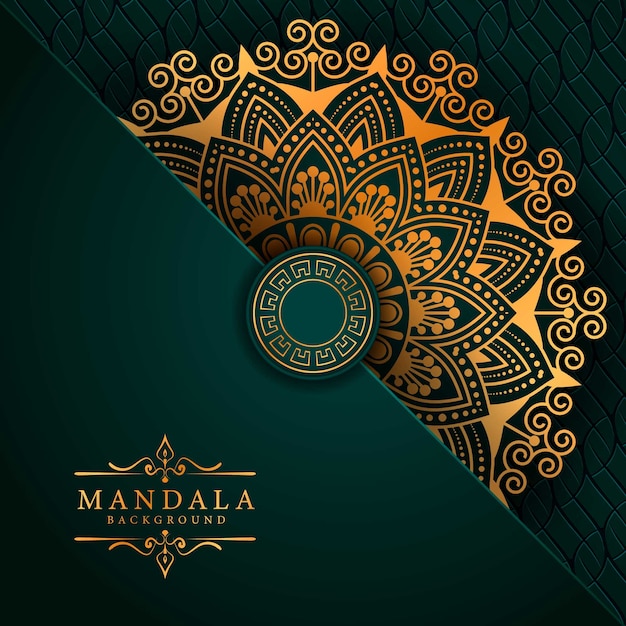 Vecteur fond d'élément ethnique décoratif mandala de luxe