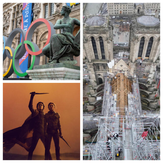 Les Jeux olympiques et paralympiques de Paris, la réouverture au public de Notre-Dame de Paris après cinq ans de travaux, les sorties cinémas...