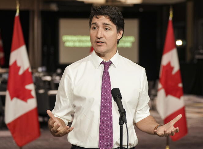 Le premier ministre canadien, Justin Trudeau, lors de la retraite du Cabinet fédéral, à Montréal, le 23 janvier 2024.