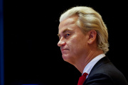 Le politicien d’extrême droite néerlandais et leader du parti PVV Geert Wilders, à la Haye, Pays-Bas, le 24 novembre 2023.