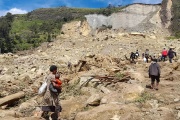 Near the site of a landslide in Mulitaka district (Enga province), Papua New Guinea, May 28, 2024.