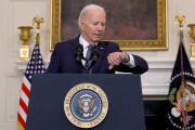 Joe Biden at a press conference on the situation in the Gaza Strip, in Washington on May 31, 2024.  